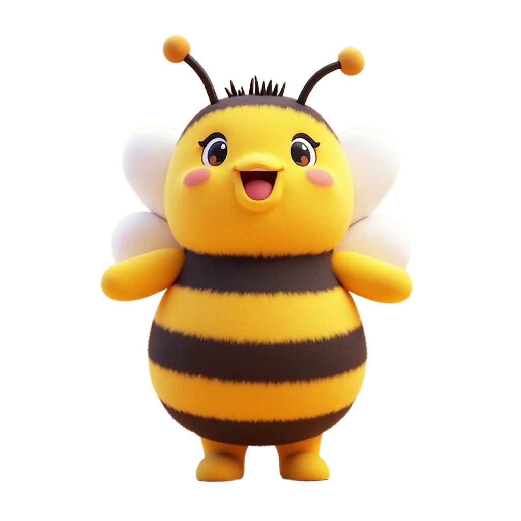 Happy Bee Mascot